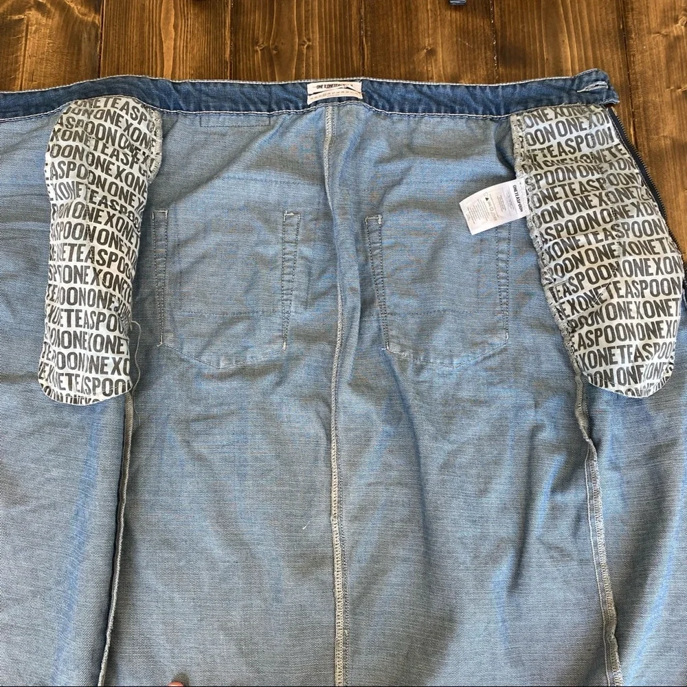 One Teaspoon Blue Denim A-Line Skirt - Picture 10 of 15